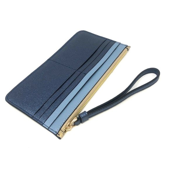 Coach Women's Zip Top Wallet in Colorblock Signature Canvas - Light Khaki/Multi - Picture 4 of 4